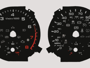 Audi Q3 Petrol model, KMH to MPH Conversion Dial for imported / exported vehicle. Part No. C1541