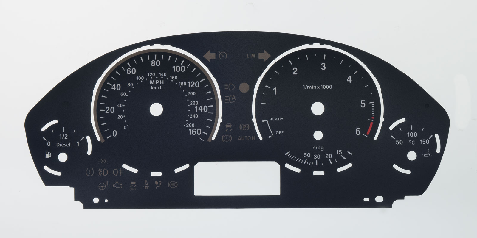 BMW X3 (F25) Released 2011, KMH to MPH Conversion Dial for imported / exported vehicle. Part No. C1814