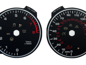 A5 Petrol. KMH to MPH Conversion Dial for imported vehicle. Part No. C185