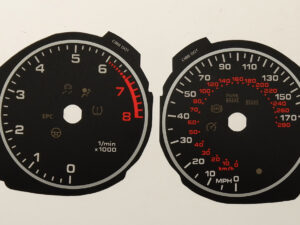 A4 and Q5. Petrol. KMH to MPH Conversion Dial for imported vehicle. Part No. C188DOT