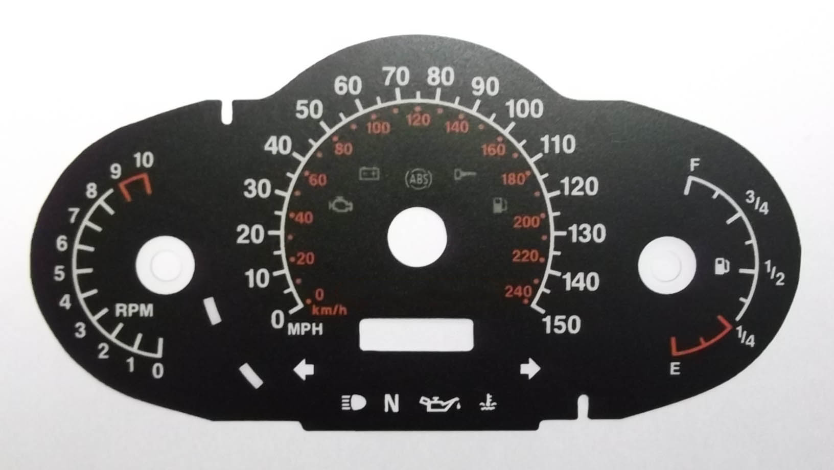 Harley Davidson V-Rod KMH to MPH Conversion Dial for imported vehicle. Part No. C432
