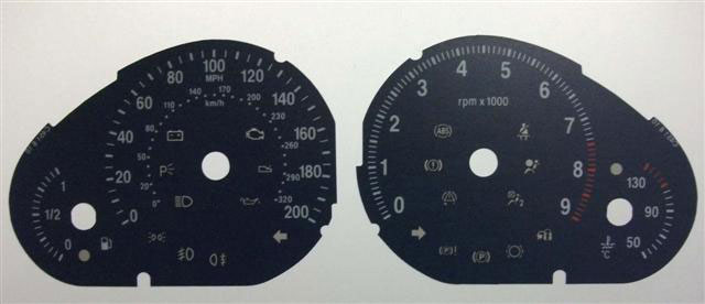 Maserati Quattroporte. KMH to MPH Conversion Dial for imported vehicle. Part No. C451