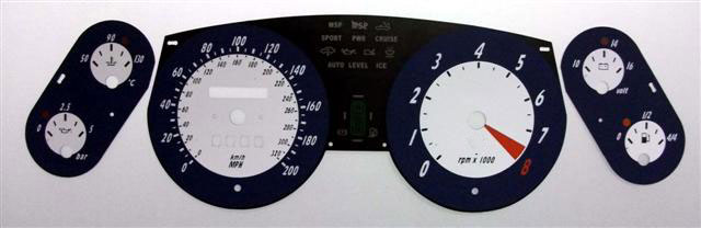 Maserati Spyder Cambiocorsa. KMH to MPH Conversion Dial for imported vehicle. Part No. C490