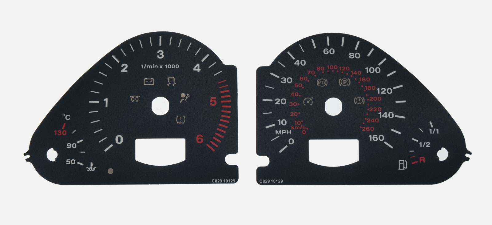 Q7 Diesel. KMH to MPH Conversion Dial for imported vehicle. Part No. C829