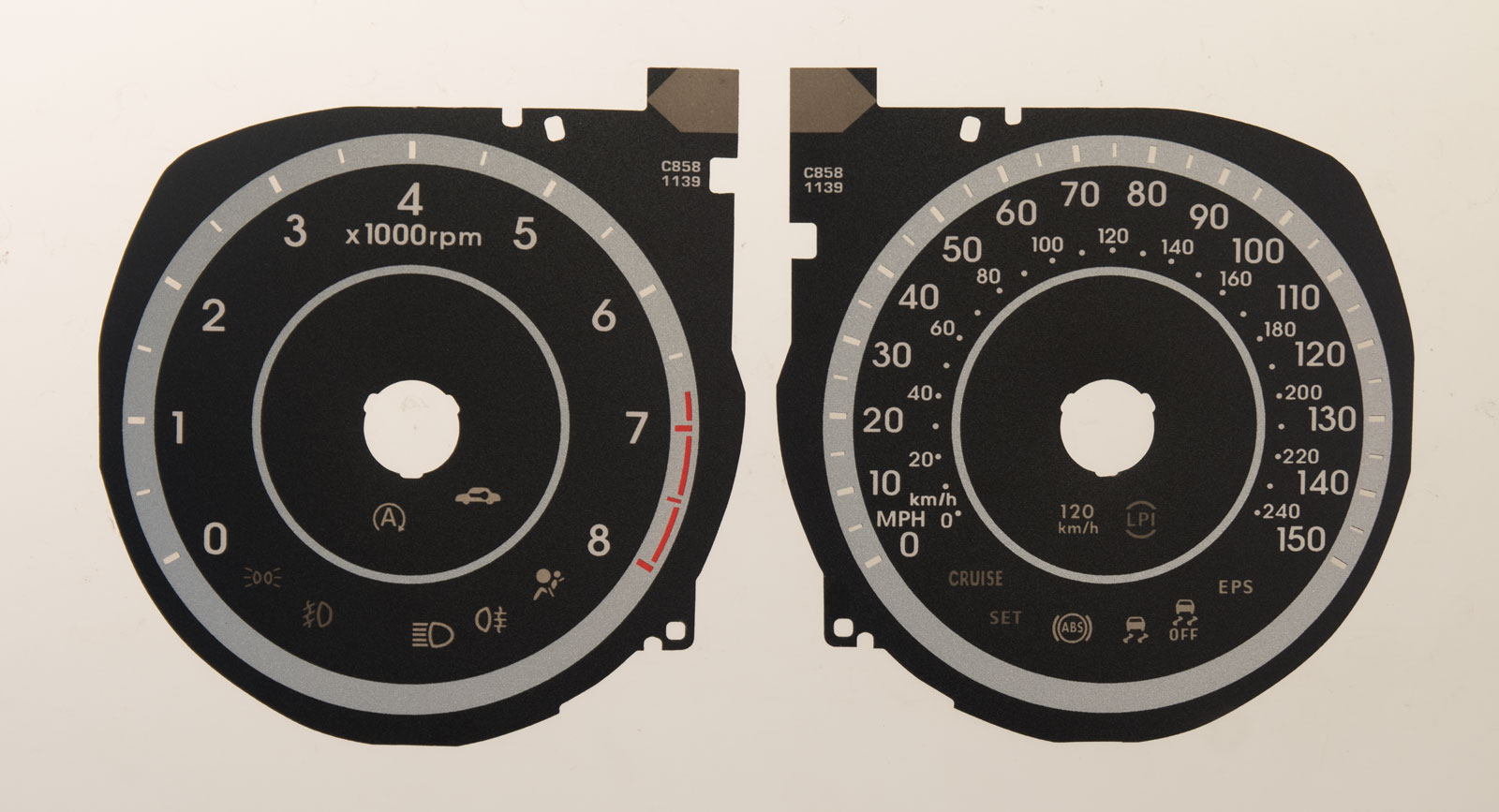 Elantra KMH to MPH Conversion Dial for imported vehicle. Part No. C858 - Image 2