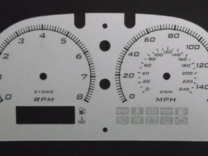 Lotus Elise Series 2, 2001> Kmh to MPH conversion dials. Part No. C879S