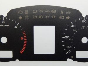 Audi A4. 2001 to 2008 approx. Diesel. KMH to MPH Conversion Dial for imported vehicle. Part No. C051