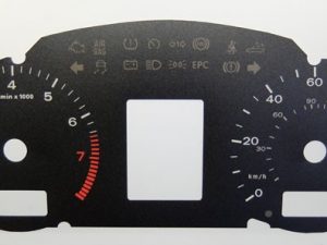 A4. approx 2001 - 2008. Petrol. KMH to MPH Conversion Dial for imported vehicle. Part No. C052