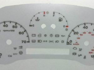 Punto Mk2 White Dials. With Rev Counter & 120 MPH speedo. Part No. C077W