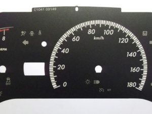 Sienna, MPH to KMH Conversion Dial for imported vehicle. Part No. C1041