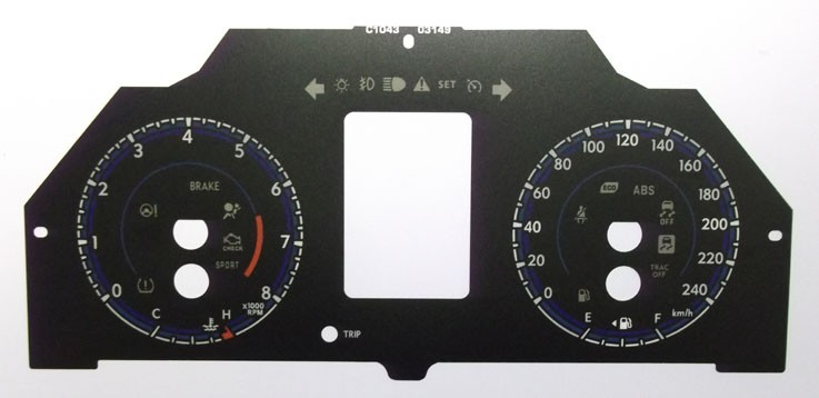 Corolla (Petrol) MPH to KMH Conversion Dial for imported / exported vehicle. Part No. C1043