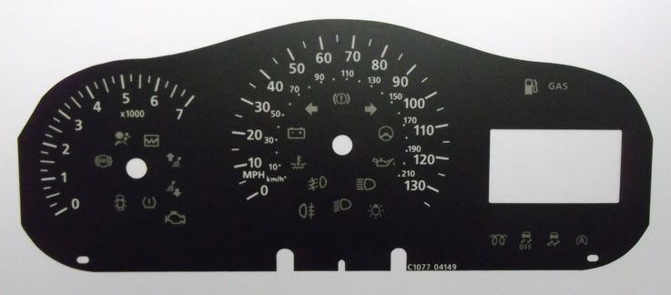 Sandero, Lodgy, Logan, Duster, Dokker. KMH to MPH Conversion Dial for imported vehicle. Part No. C1077