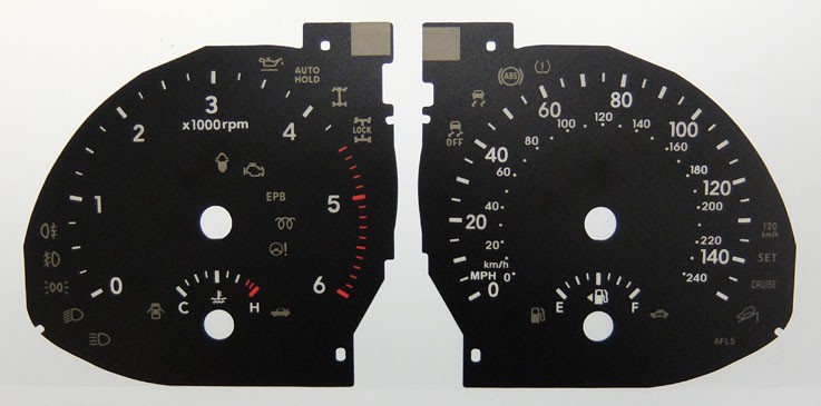 Santa Fe KMH to MPH Conversion Dial for imported vehicle. Part No. C1157