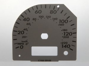 Terracan. KMH to MPH Conversion Dial for imported vehicle. Part No. C1166