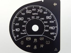 Ducato, Boxer, Rambler, Relay, Daily, Hymer Motorhome 2015 Manual models. KMH to MPH Conversion Dial for imported vehicle. Part No. C1179