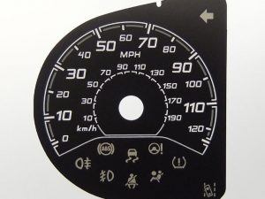 Ducato, Boxer, Rambler, Relay, Daily, Hymer Motorhome 2015 Automatic models. KMH to MPH Conversion Dial for imported vehicle. Part No. C1181