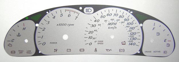 Holden Monaro (V2). KMH to MPH Conversion Dial for imported vehicle. Part No. C118