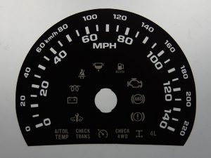 D-Max Mk1 (2002 - 2012). KMH to MPH Conversion Dial for imported vehicle. Part No. C1191