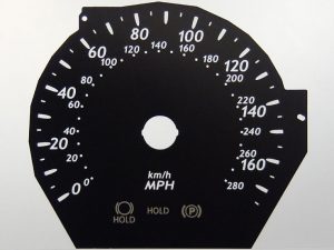 Lexus LS460, LS600H. KMH to MPH Conversion Dial for imported vehicle. Part No. C1198