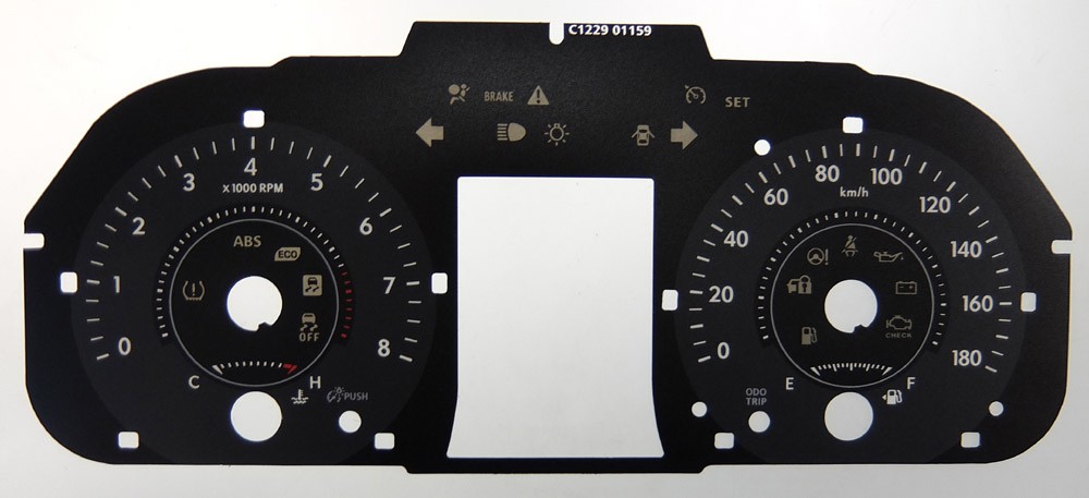 Toyota Sienna LE MPH to KMH Conversion Dial for imported / exported vehicle. Part No. C1229