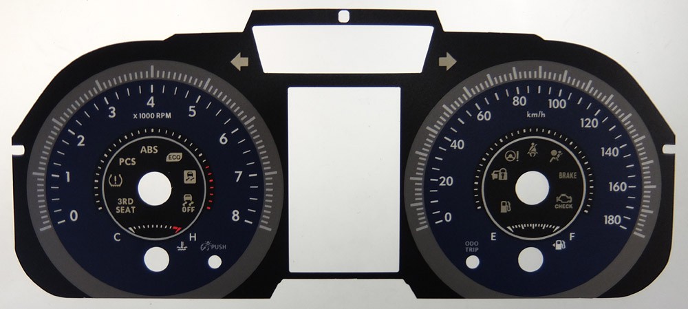 Toyota Sienna XLE Petrol MPH to KMH Conversion Dial for imported / exported vehicle. Part No. C1233