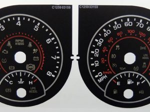 Commodore & Ute (VF), KMH to MPH Conversion Dial for imported vehicle. Part No. C1259