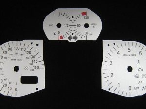 Alfa Romeo 147 & GT. KMH to MPH Conversion Dial for imported vehicle. Part No. C125