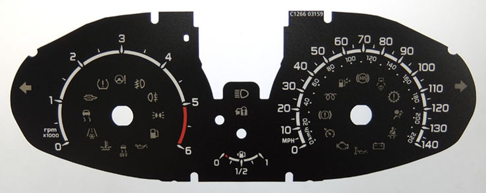 Ford EcoSport. KMH to MPH Conversion Dial for imported vehicle. Part No. C1266