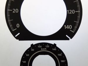CR-V 140 MPH / 220KMH. KMH to MPH Conversion Dial for imported vehicle. Part No. C1296
