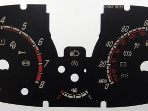 Ford Fiesta ST KMH to MPH Conversion Dial for imported vehicle. Part No. C1367