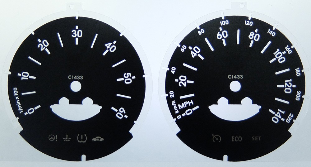 ix35 Diesel, KMH to MPH Conversion Dial for imported / exported vehicle. Part No. C1433