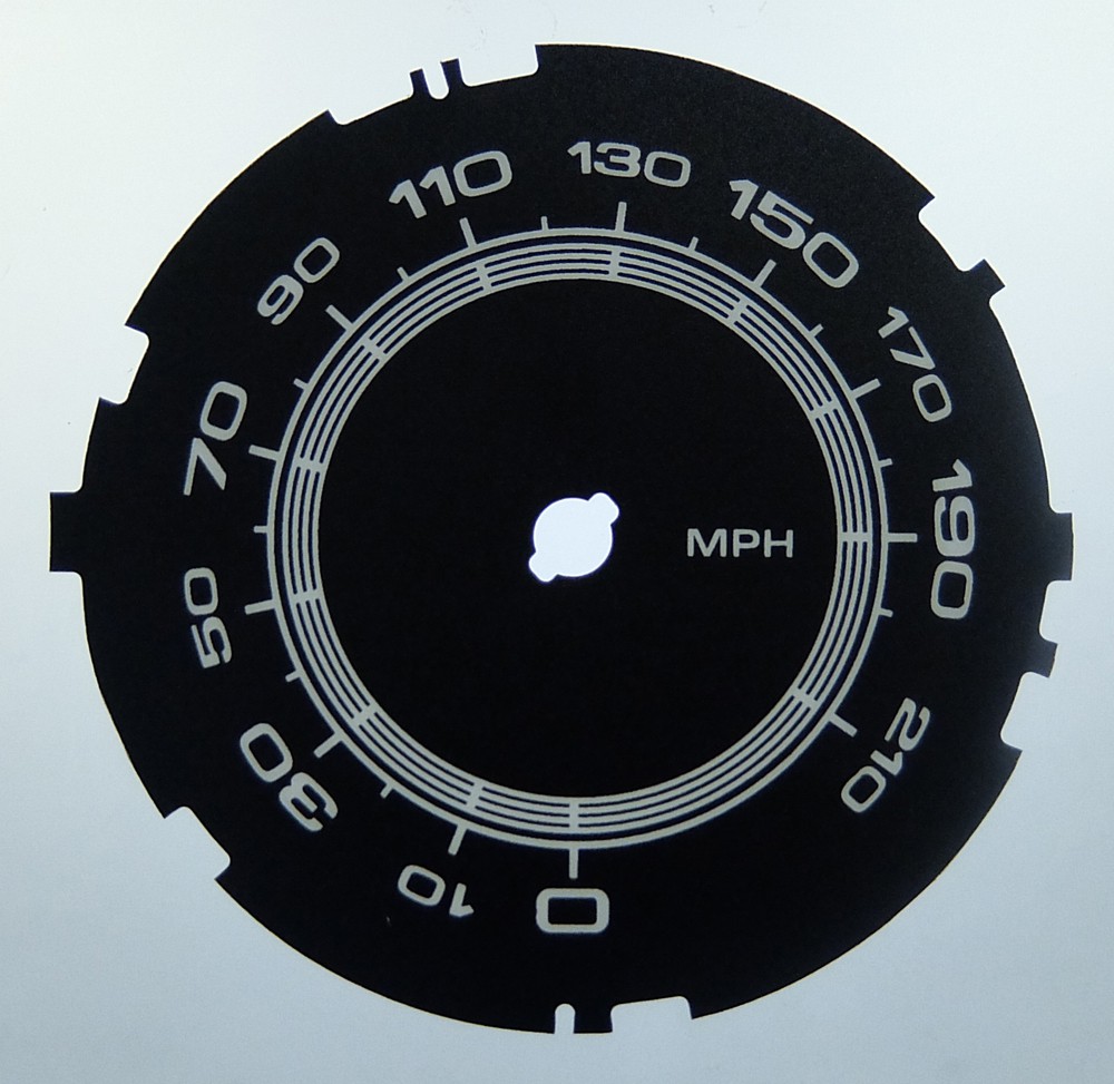 Ferrari California, KMH to MPH Conversion Dial for imported / exported vehicle. Part No. C1462