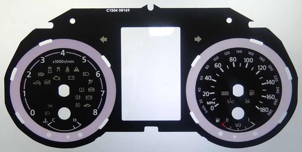 Infiniti Q50 KMH to MPH Conversion Dial for imported / exported vehicle. Part No. C1504