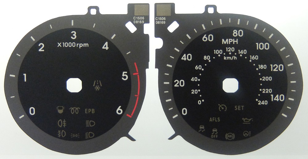 Hyundai i30, KMH to MPH Conversion Dial for imported / exported vehicle. Part No. C1506