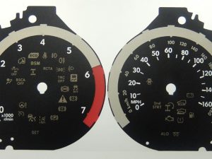Lexus LS570 Petrol models, KMH to MPH Conversion Dial for imported / exported vehicle. Part No. C1519