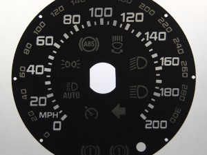 Jaguar F Type, KMH to MPH Conversion Dial for imported / exported vehicle. Part No. C1651