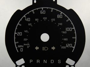 Ford Ranger Automatic Models, KMH to MPH Conversion Dial for imported / exported vehicle. Part No. C1681