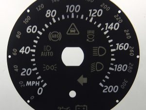 Jaguar F Type, KMH to MPH Conversion Dial for imported / exported vehicle. Part No. C1683