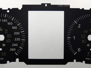Range Rover Evoque, MPH to KMH Conversion Dial for imported / exported vehicle. Part No. C1694