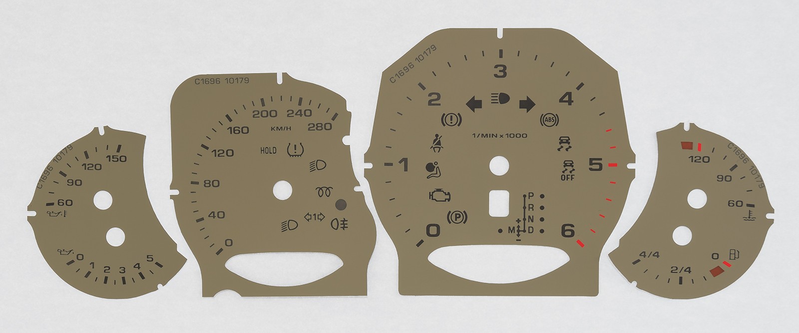 Porsche Cayenne MK2 (Cappucchino) MPH to KMH Conversion Dial for imported / exported vehicle. Part No. C1696