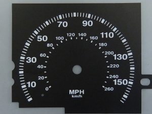 Jaguar XJ40, KMH to MPH Conversion Dial for imported / exported vehicle. Part No. C1722