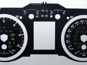 Toyota Land Cruiser J200 Diesel models, MPH to KMH Conversion Dial for imported / exported vehicle. Part No. C1725