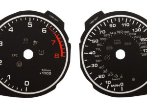 A4 and Q5. Petrol. KMH to MPH Conversion Dial for imported vehicle. Part No. C188DOT