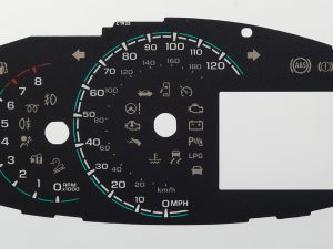 Chevrolet / Holden Spark KMH to MPH Conversion Dial for imported / exported vehicle. Part No. C1935