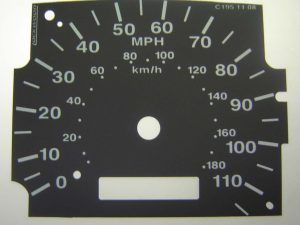 Ford Ranger & Mazda B2500 KMH to MPH Conversion Dial for imported vehicle. Part No. C195