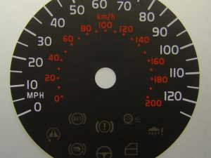 Punto Mk2 Dials. With 120 MPH speedo. Part No. C206