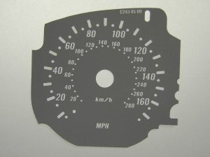 X5 (E53). KMH to MPH Conversion Dial for imported vehicle. Part No. C243