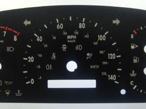Epica Petrol. KMH to MPH Conversion Dial for imported vehicle. Part No. C262