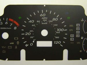 Civic Automatic (7th Gen) . KMH to MPH Conversion Dial for imported vehicle. Part No. C306