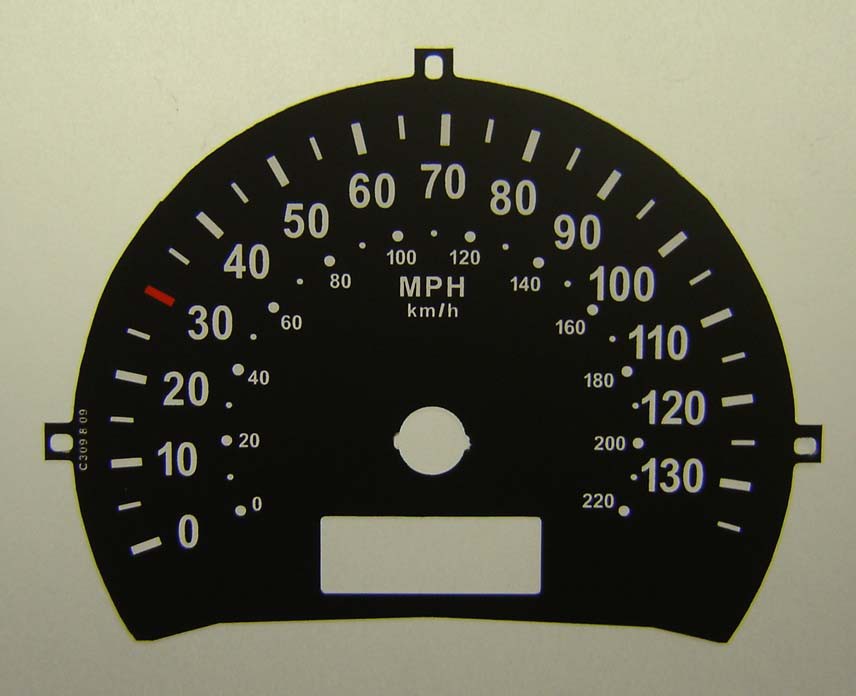 Sedona with a small window. KMH to MPH Conversion Dial for imported vehicle. Part No. C309small
